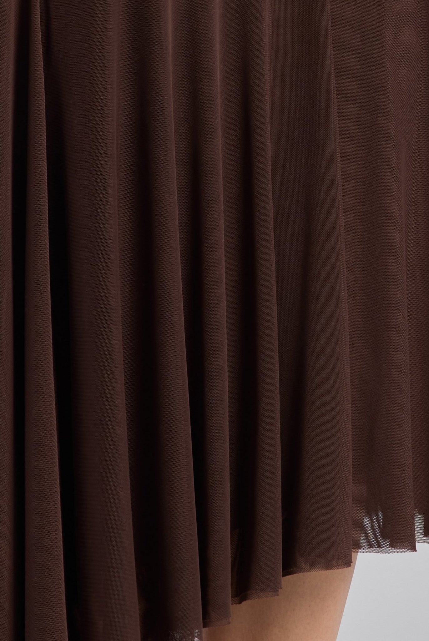 Brown Ruched Ruffle Midi Dress - shopaleena