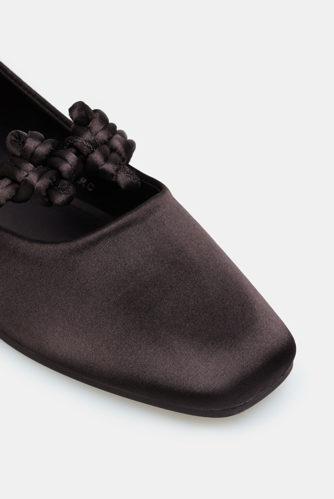 Brown Satin Knot Flats - shopaleena