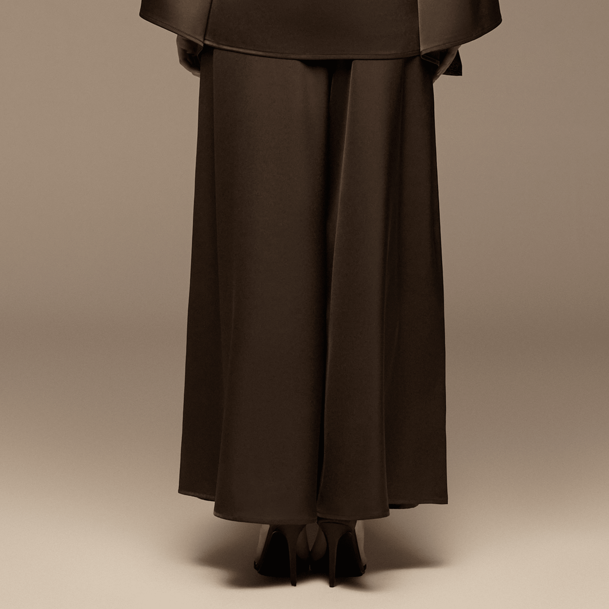 Brown Wide Leg Satin Pants - shopaleena