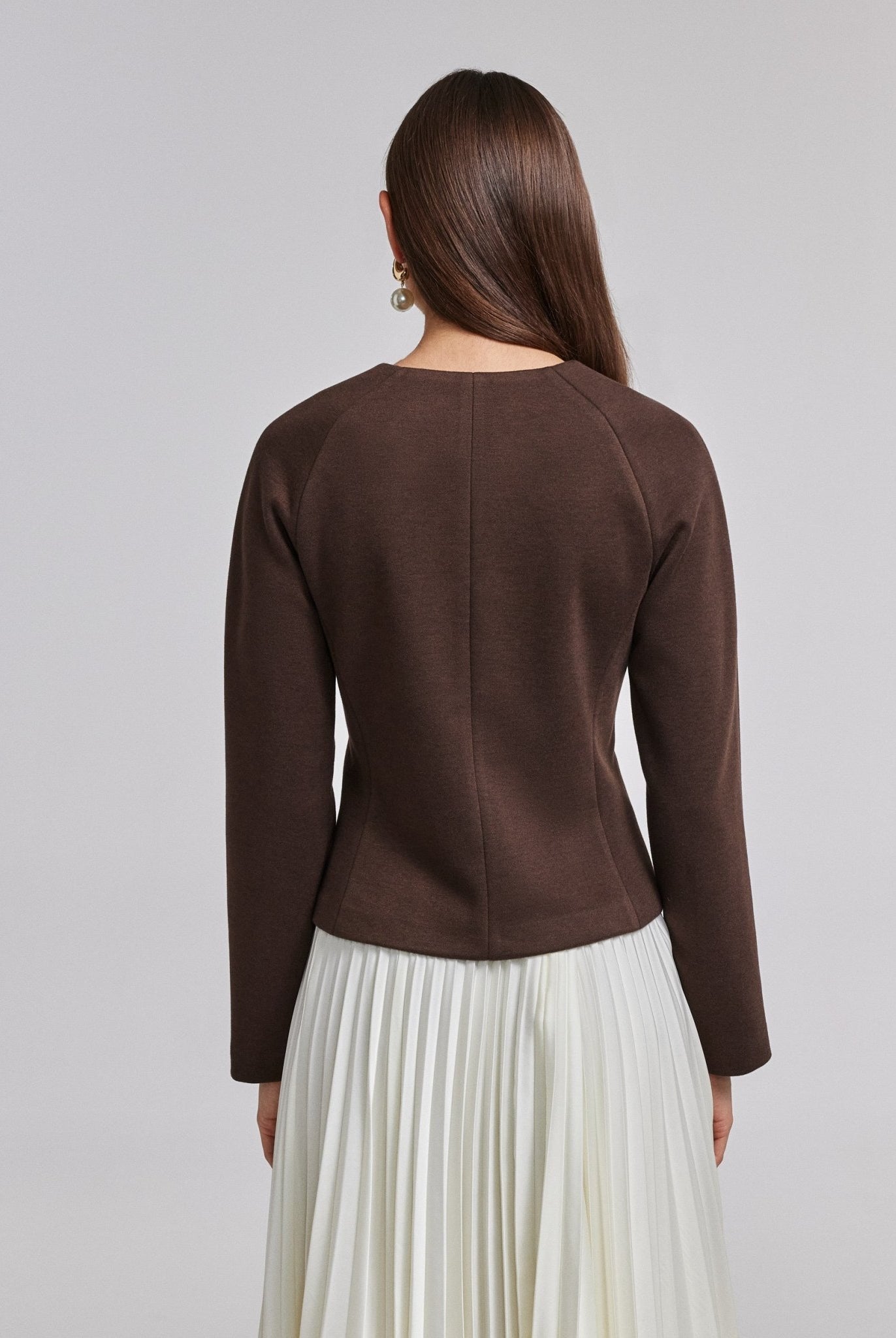 Brown Wool Button - Up Blazer - shopaleena