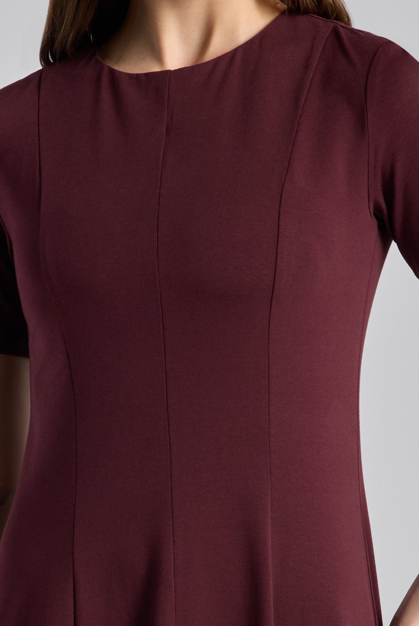 Burgundy Knit Under Abaya Dress - shopaleena