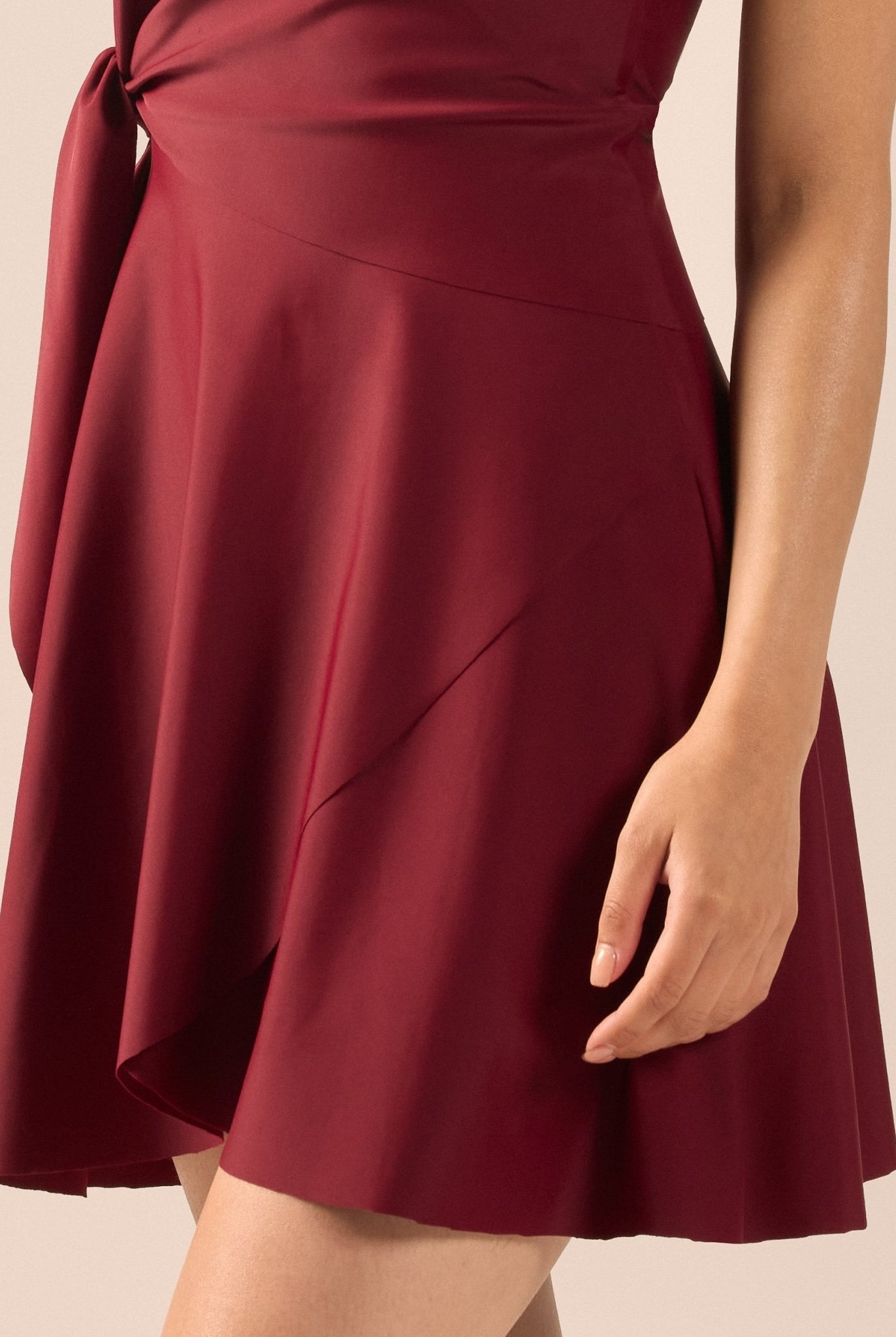 Burgundy Spaghetti Strap Swimwear - shopaleena