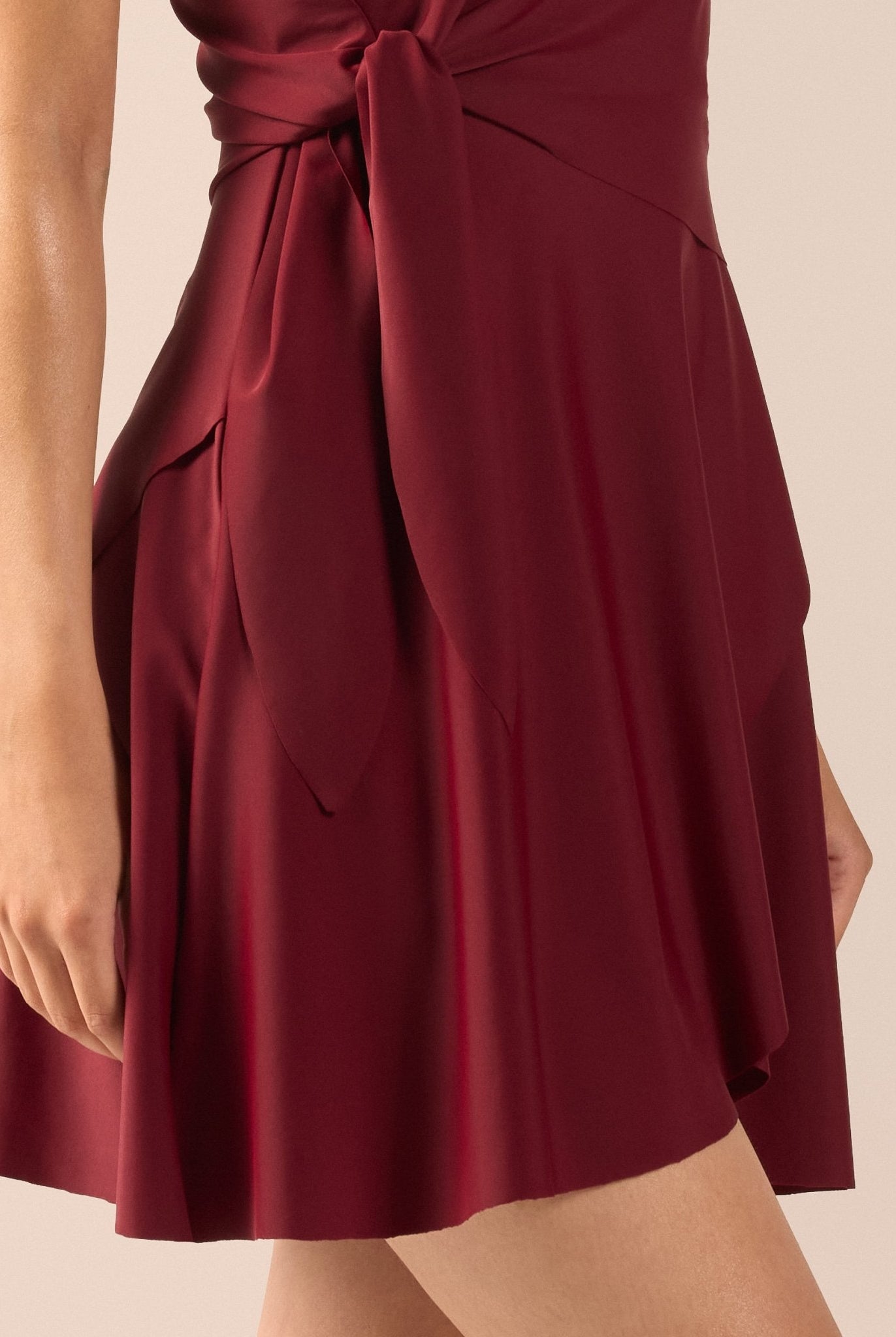 Burgundy Spaghetti Strap Swimwear - shopaleena