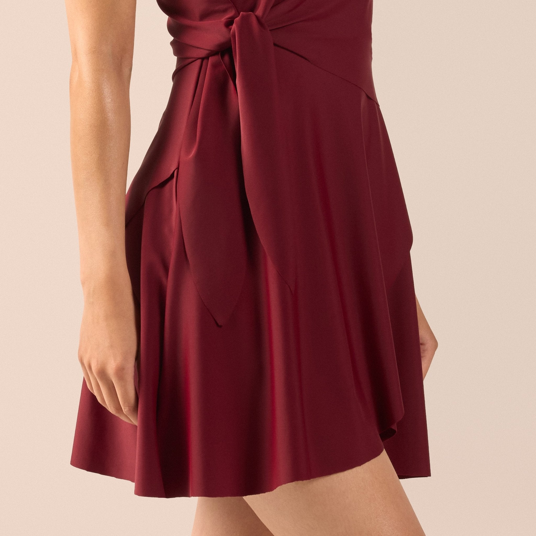 Burgundy Spaghetti Strap Swimwear - shopaleena