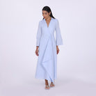 Buttoned Wrap Shirt Dress - shopaleena