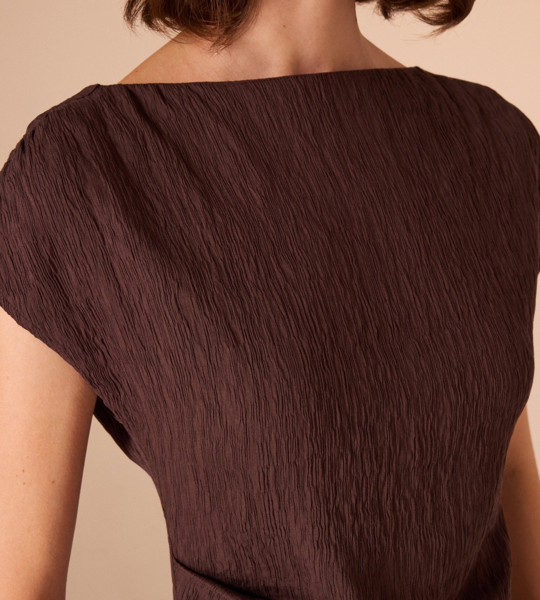 Cap Sleeve Crepe Top - shopaleena