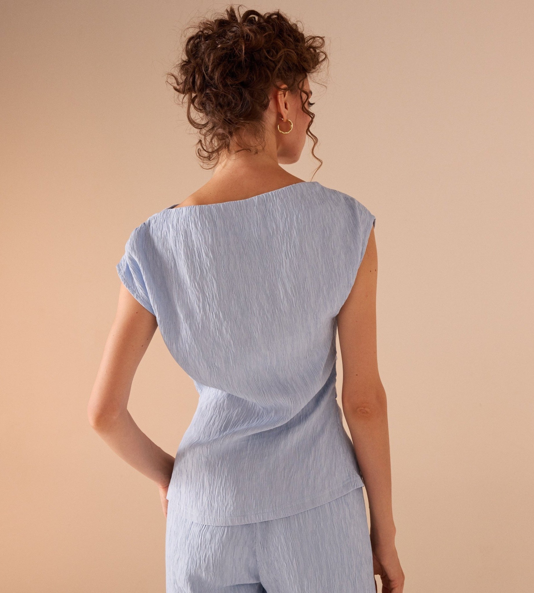 Cap Sleeve Crepe Top - shopaleena