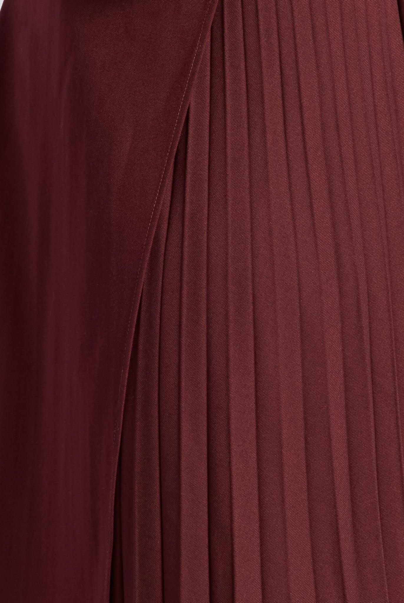 Cherry Red Asymmetric Wool Midi Skirt - shopaleena