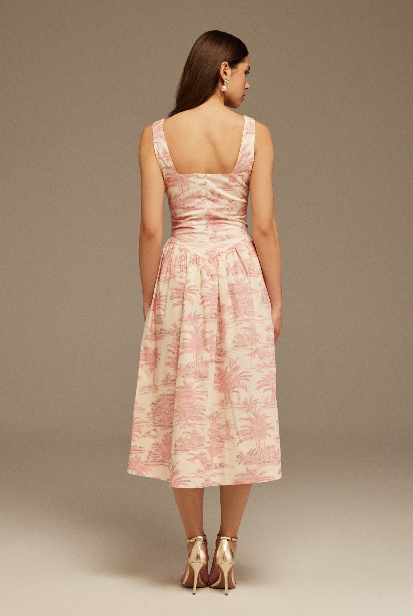 Corset Sleeveless Cotton Midi Dress - shopaleena