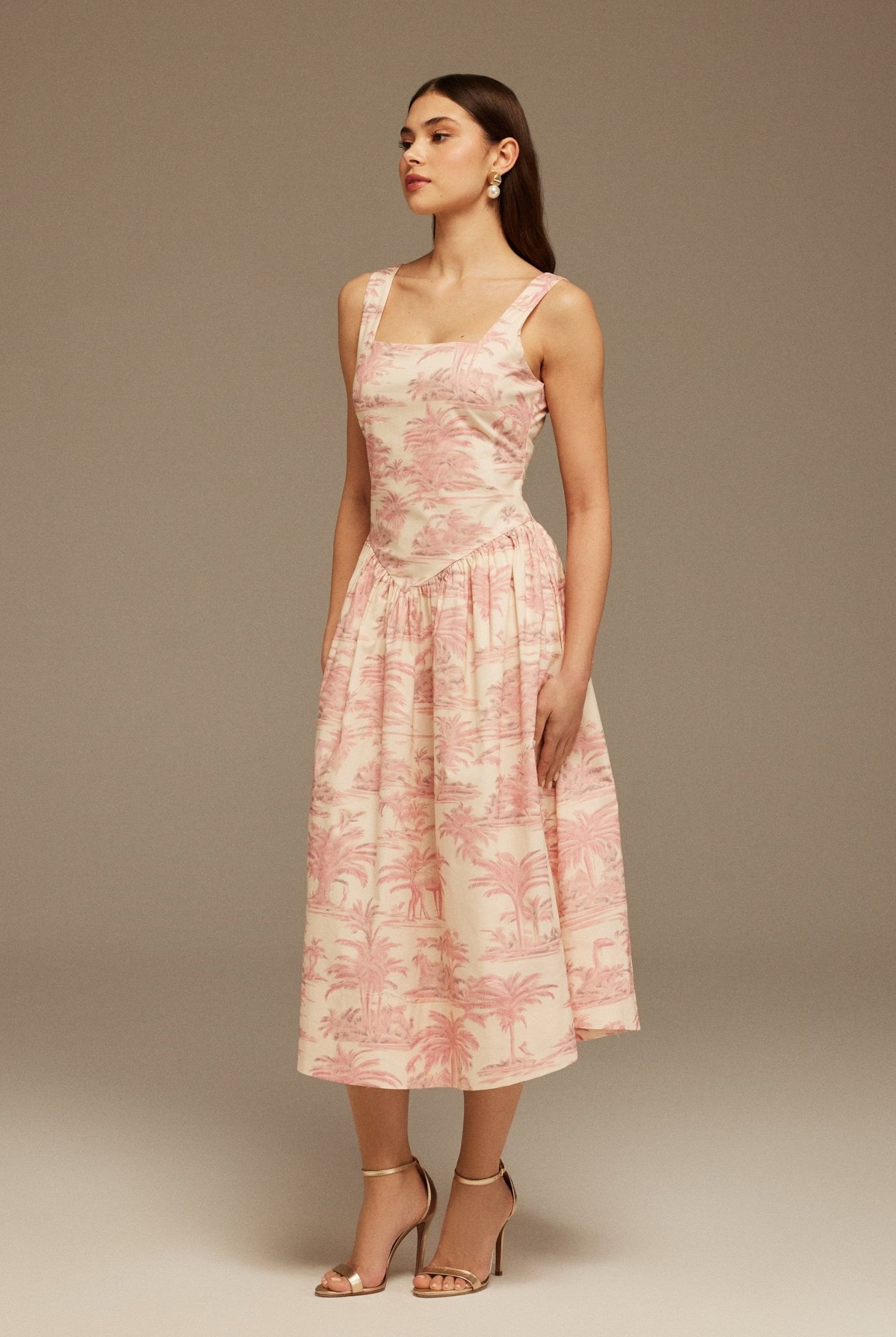 Corset Sleeveless Cotton Midi Dress - shopaleena