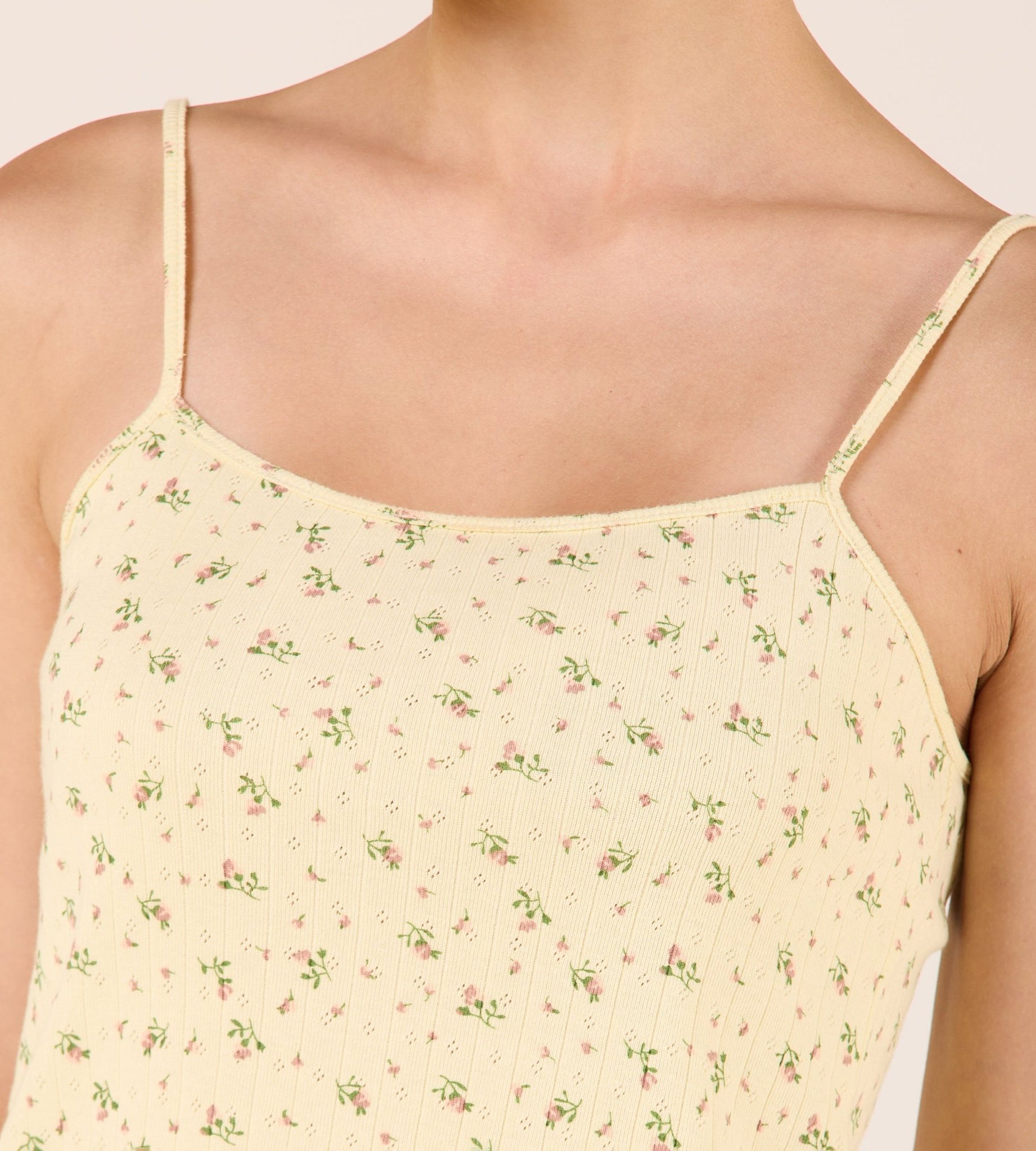 Cotton Adjustable Spaghetti Strap Top - shopaleena