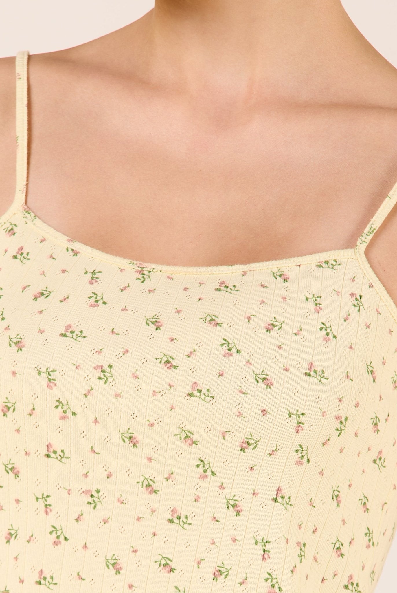 Cotton Adjustable Spaghetti Strap Top - shopaleena