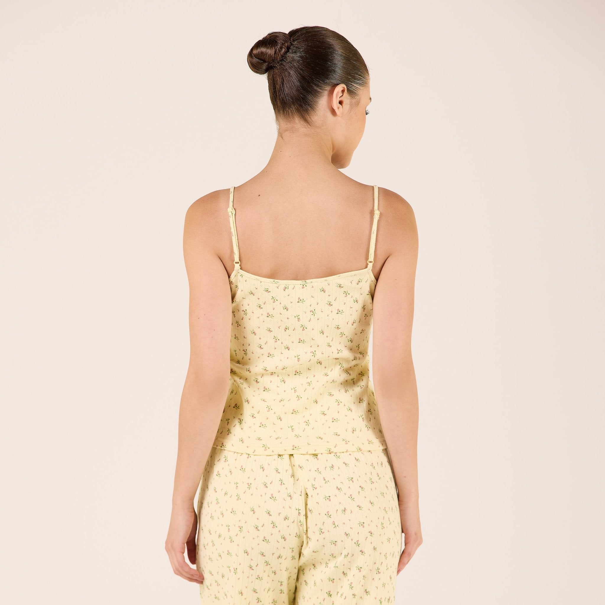 Cotton Adjustable Spaghetti Strap Top - shopaleena
