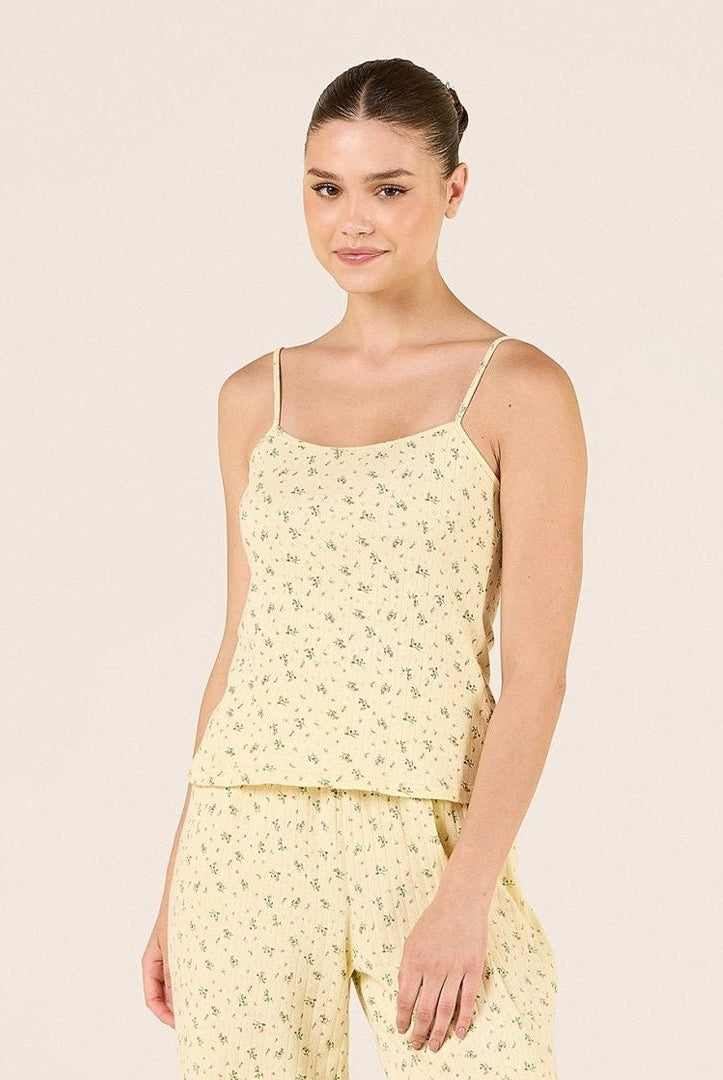 Cotton Adjustable Spaghetti Strap Top - shopaleena