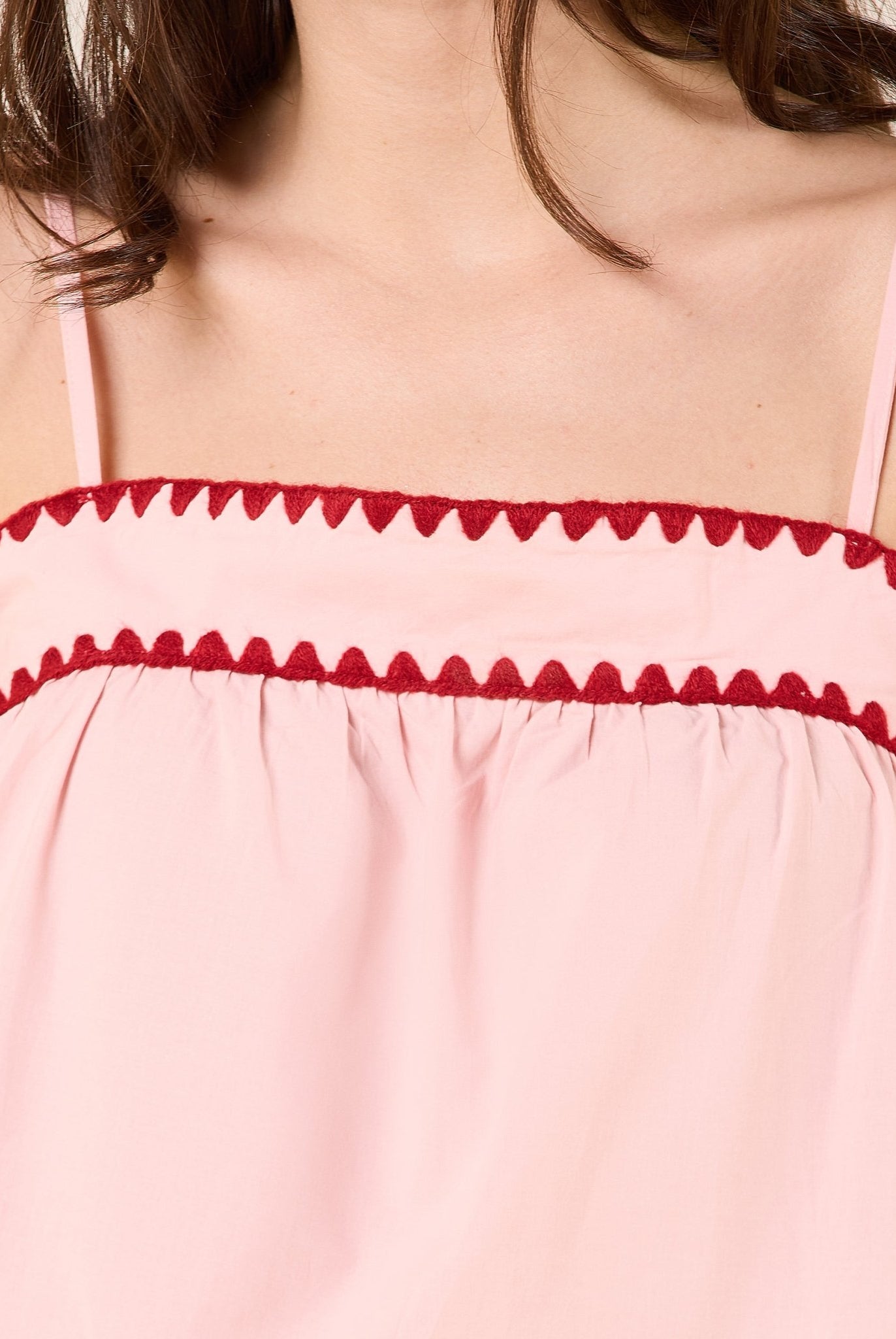 Cotton Blanket Stitch Top - shopaleena