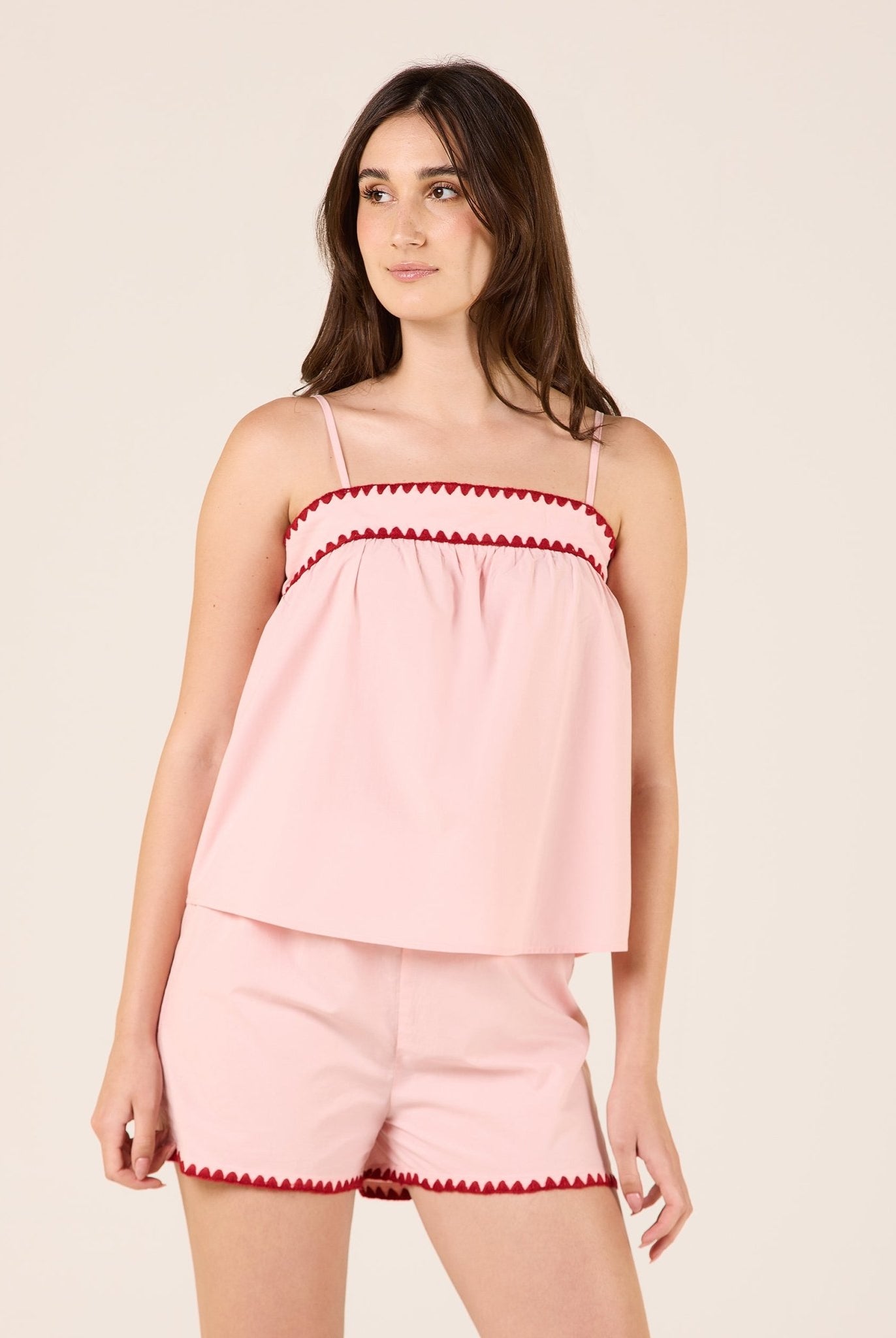 Cotton Blanket Stitch Top - shopaleena