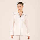 Cotton Button Front Classic Collar Shirt - shopaleena