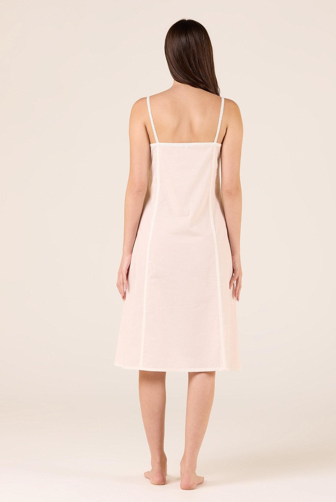 Cotton Crochet Lace Trim Dress - shopaleena