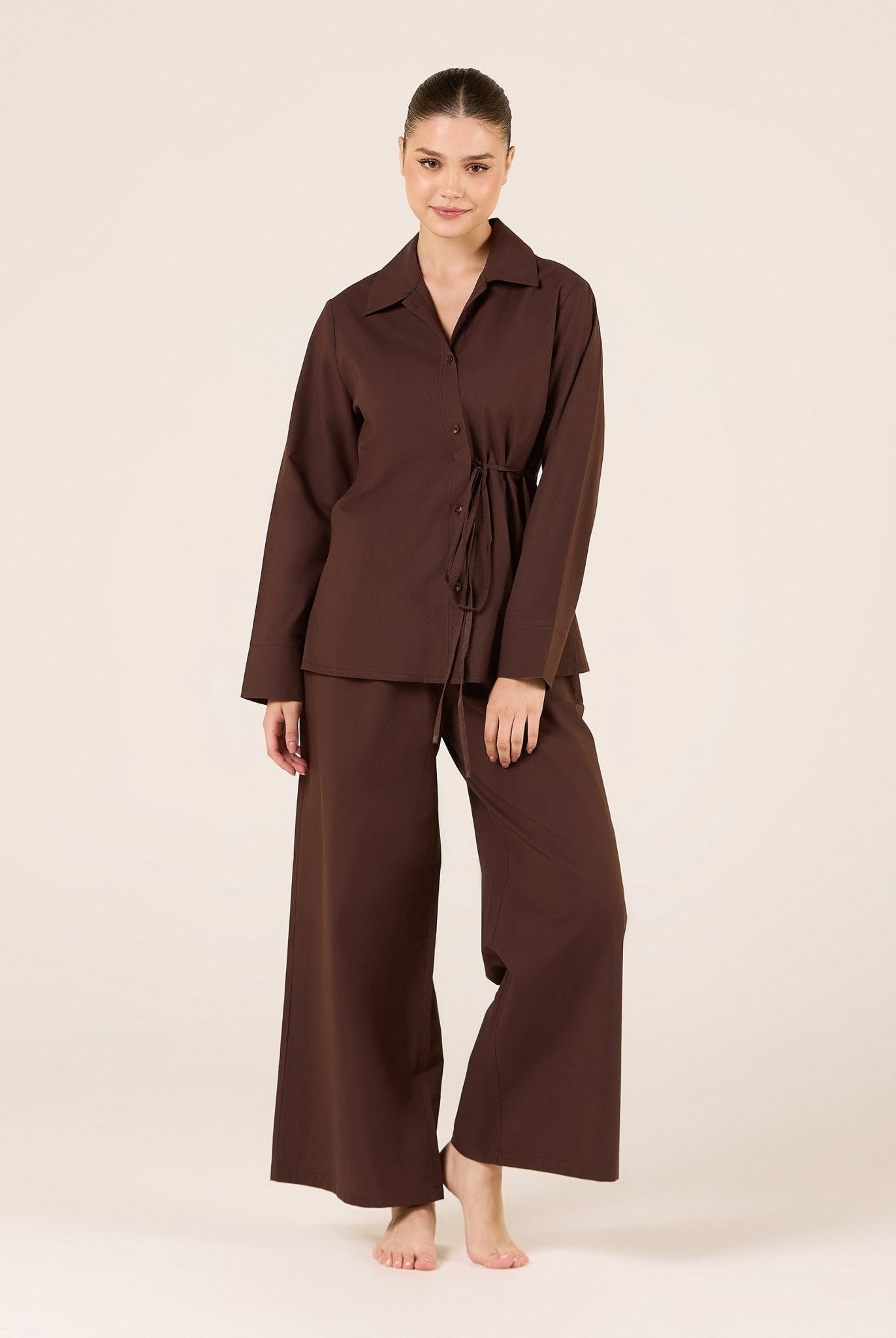 Cotton Floral Print Wide Leg Pants - shopaleena