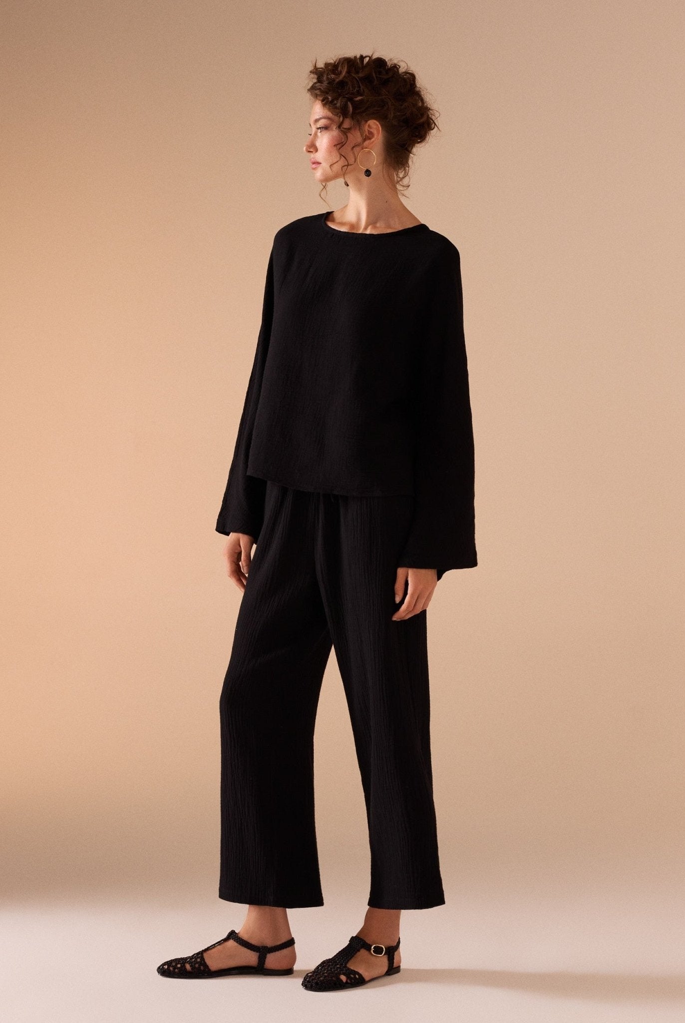 Cotton Long Sleeve Top - shopaleena