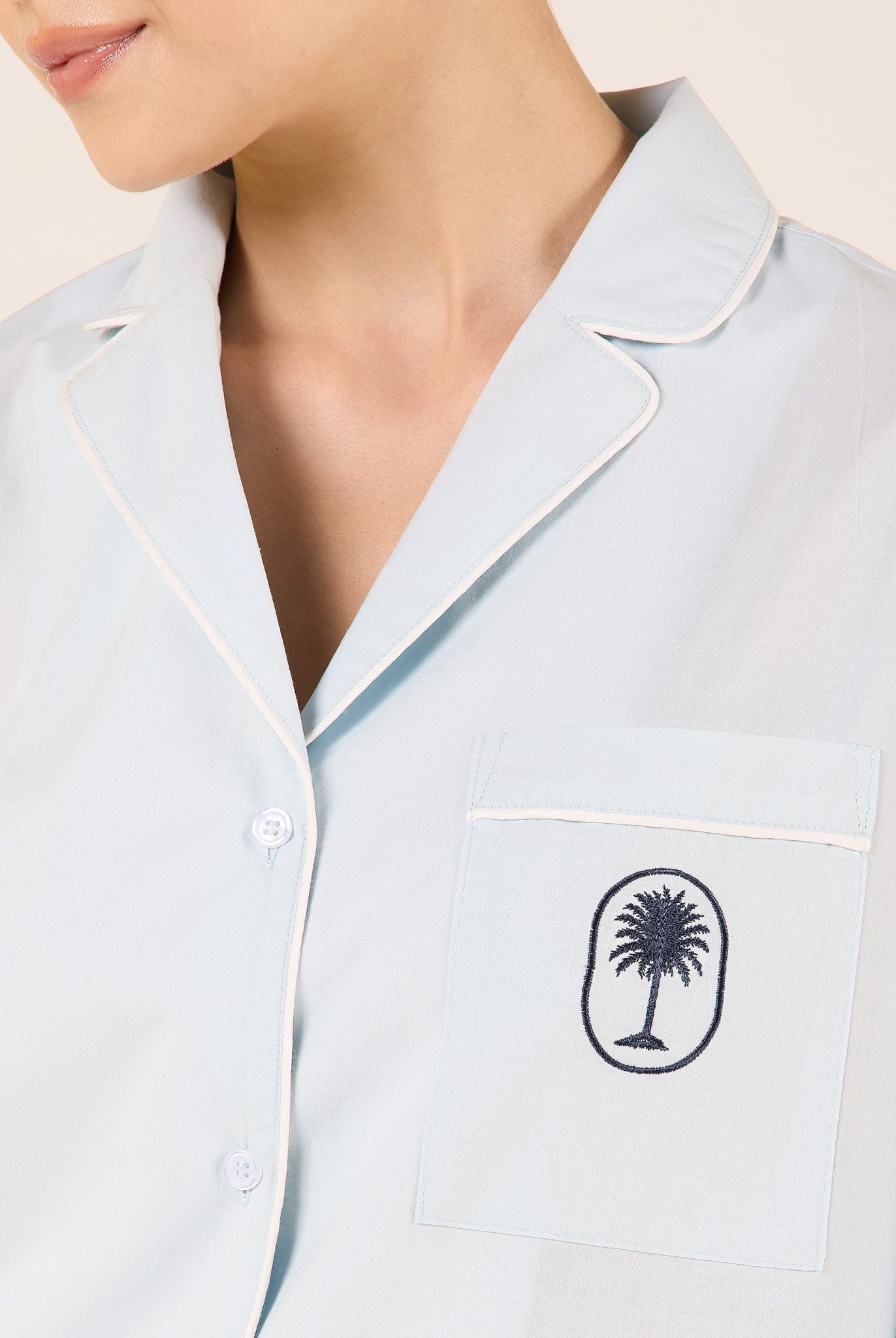 Cotton Notched Collar Shirt - shopaleena