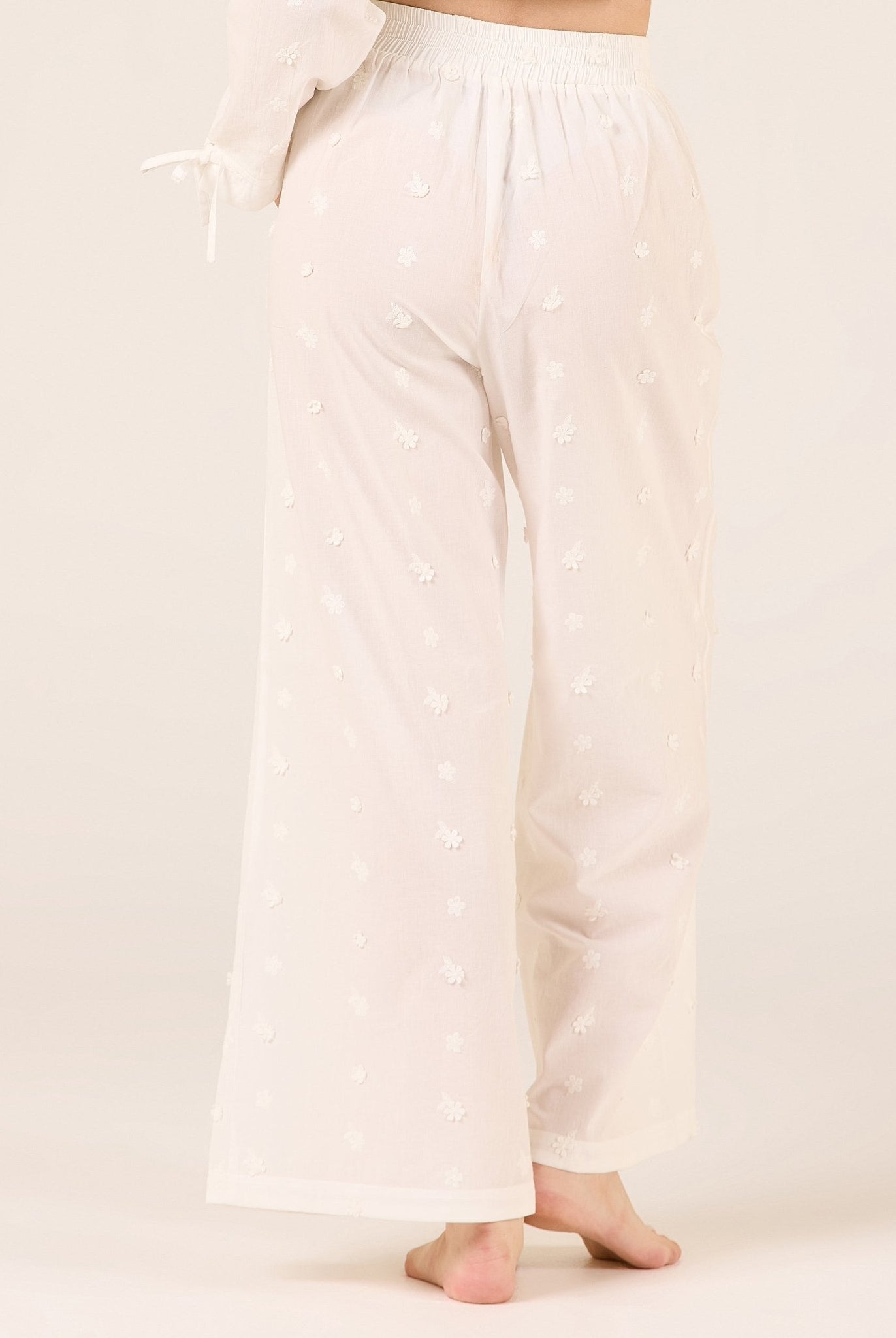 Cotton Pants with Elastic Waist - shopaleena