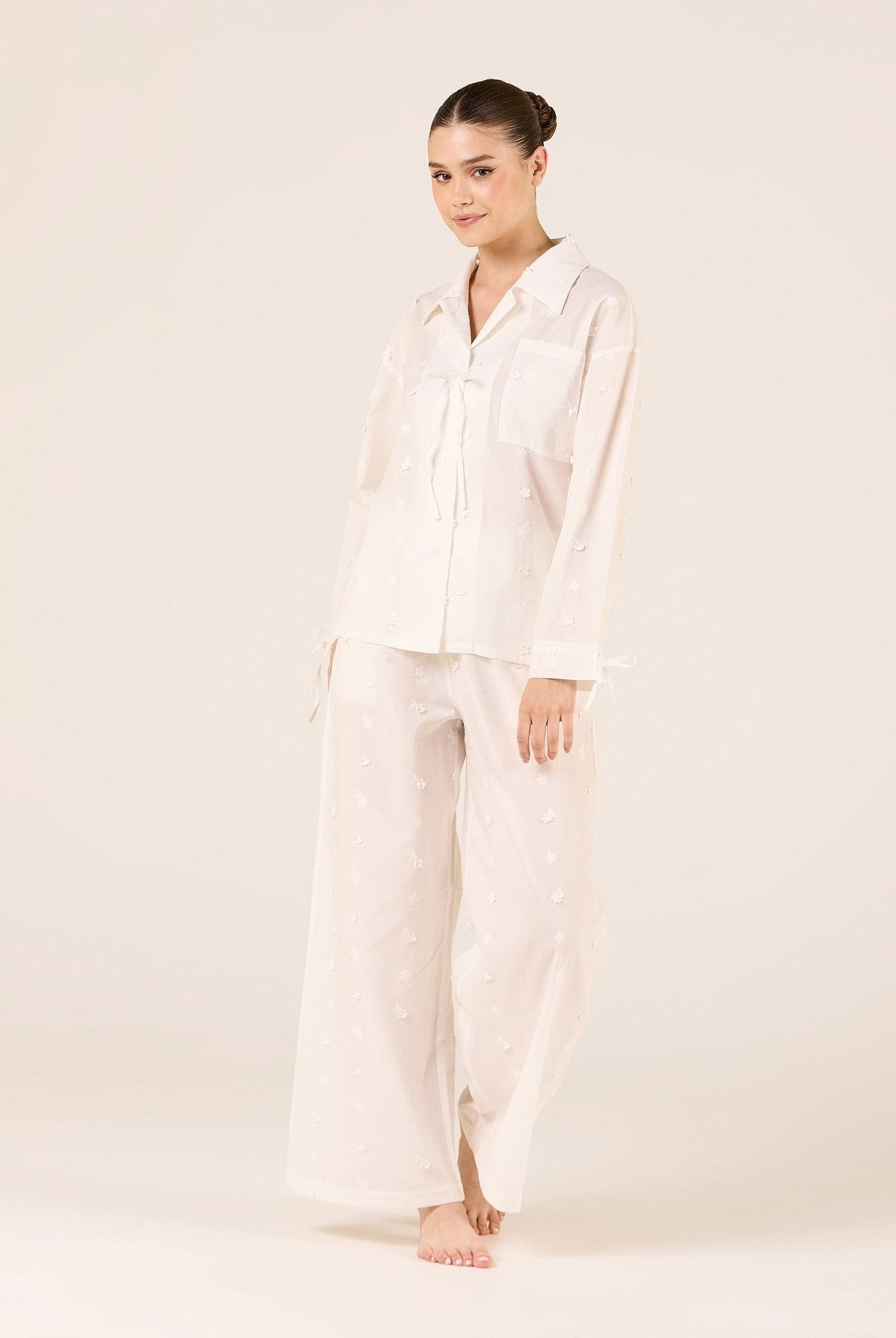 Cotton Pants with Elastic Waist - shopaleena