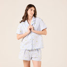 Cotton Poplin Stripe Shirt in Lemon - shopaleena