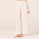 Cotton Side Button Elastic Waist Pants - shopaleena