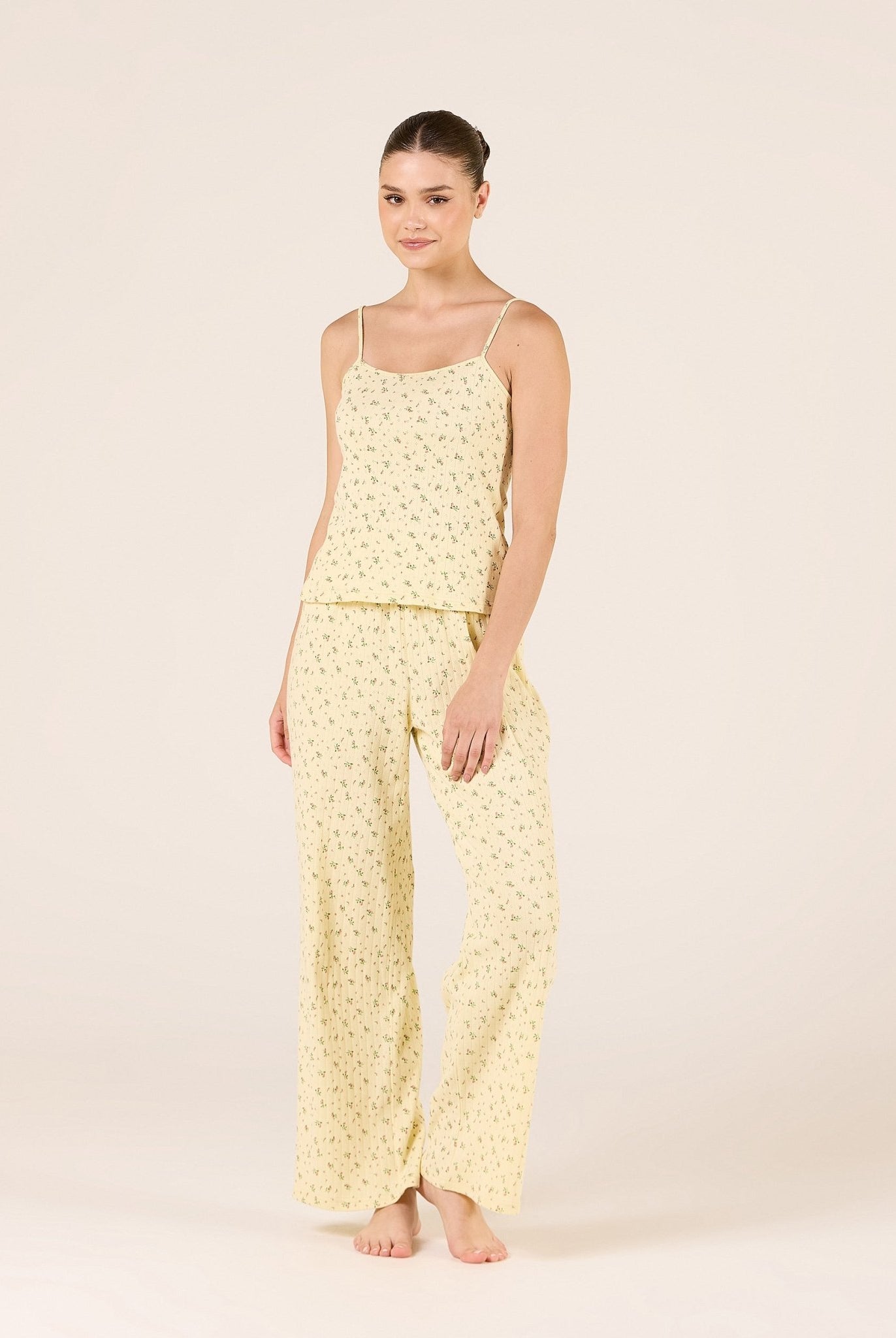 Cotton Wide Leg Pants with Elastic Waist - shopaleena