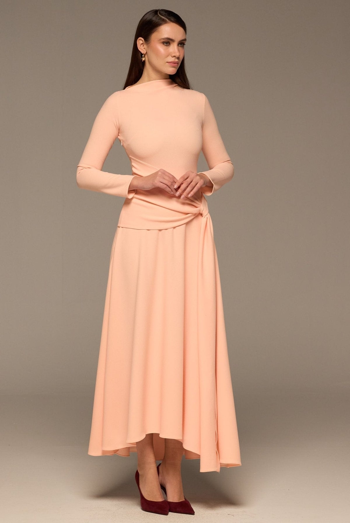 Crepe Asymmetric Dress - shopaleena