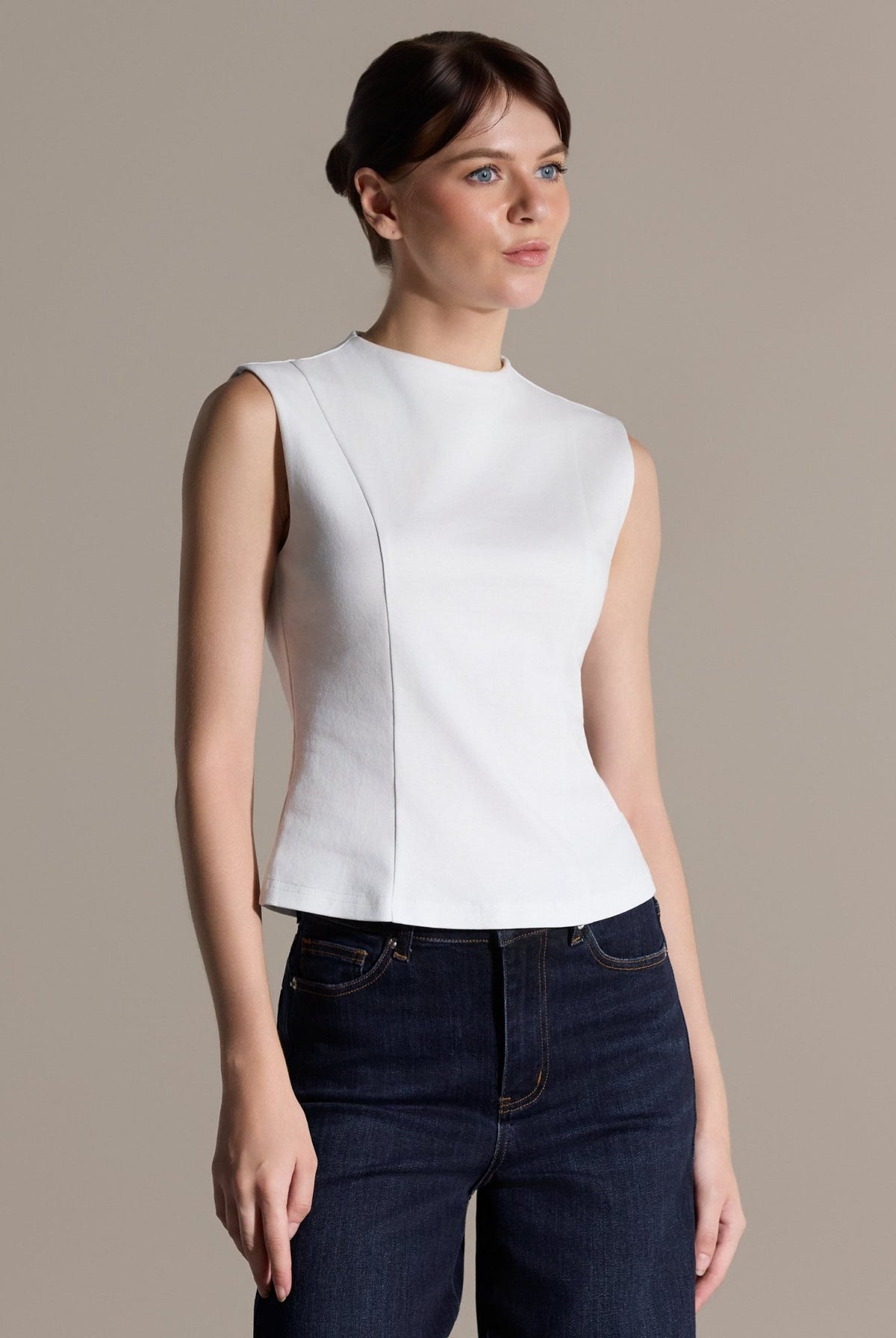 Crew Neck Cotton Top - shopaleena