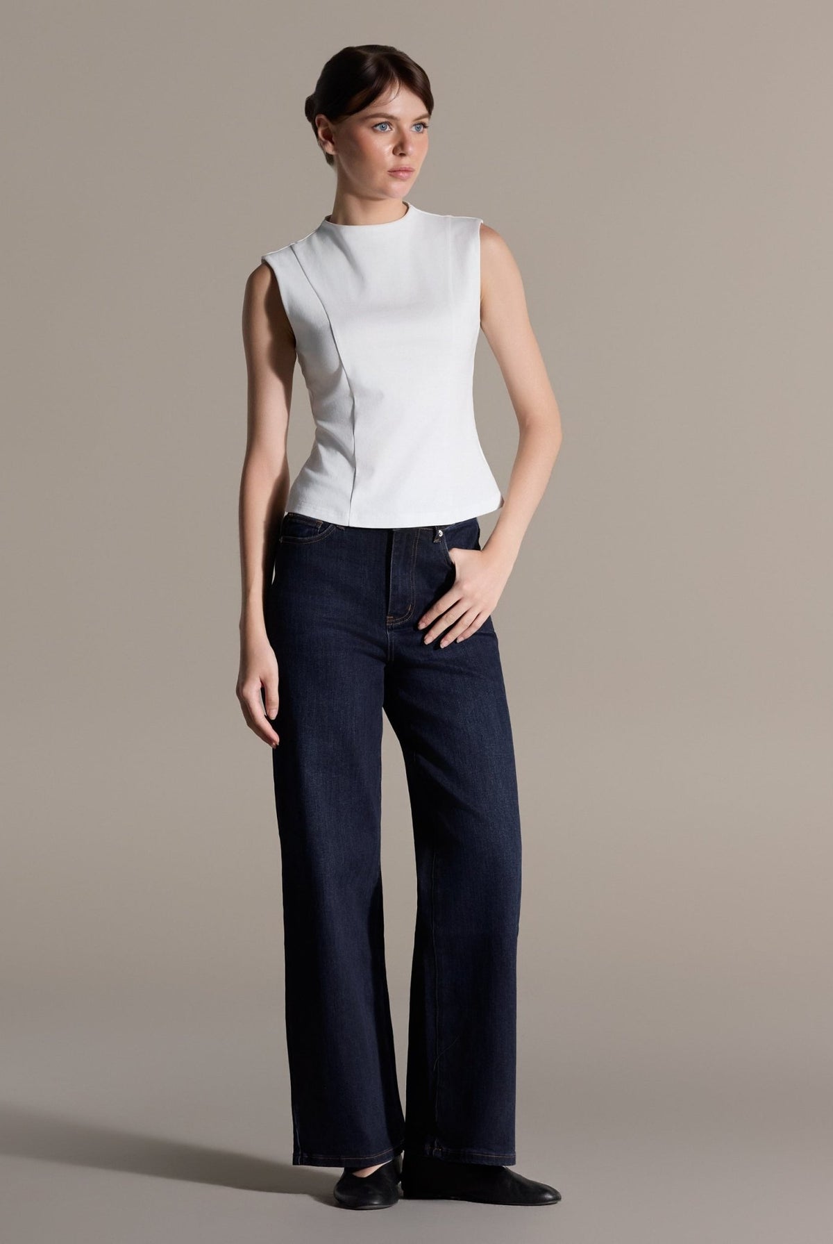 Crew Neck Cotton Top - shopaleena