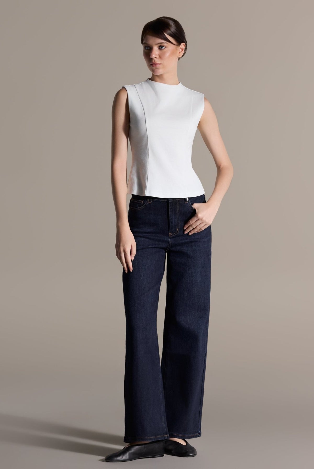Crew Neck Cotton Top - shopaleena