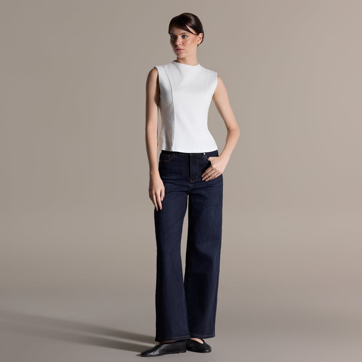 Crew Neck Cotton Top - shopaleena