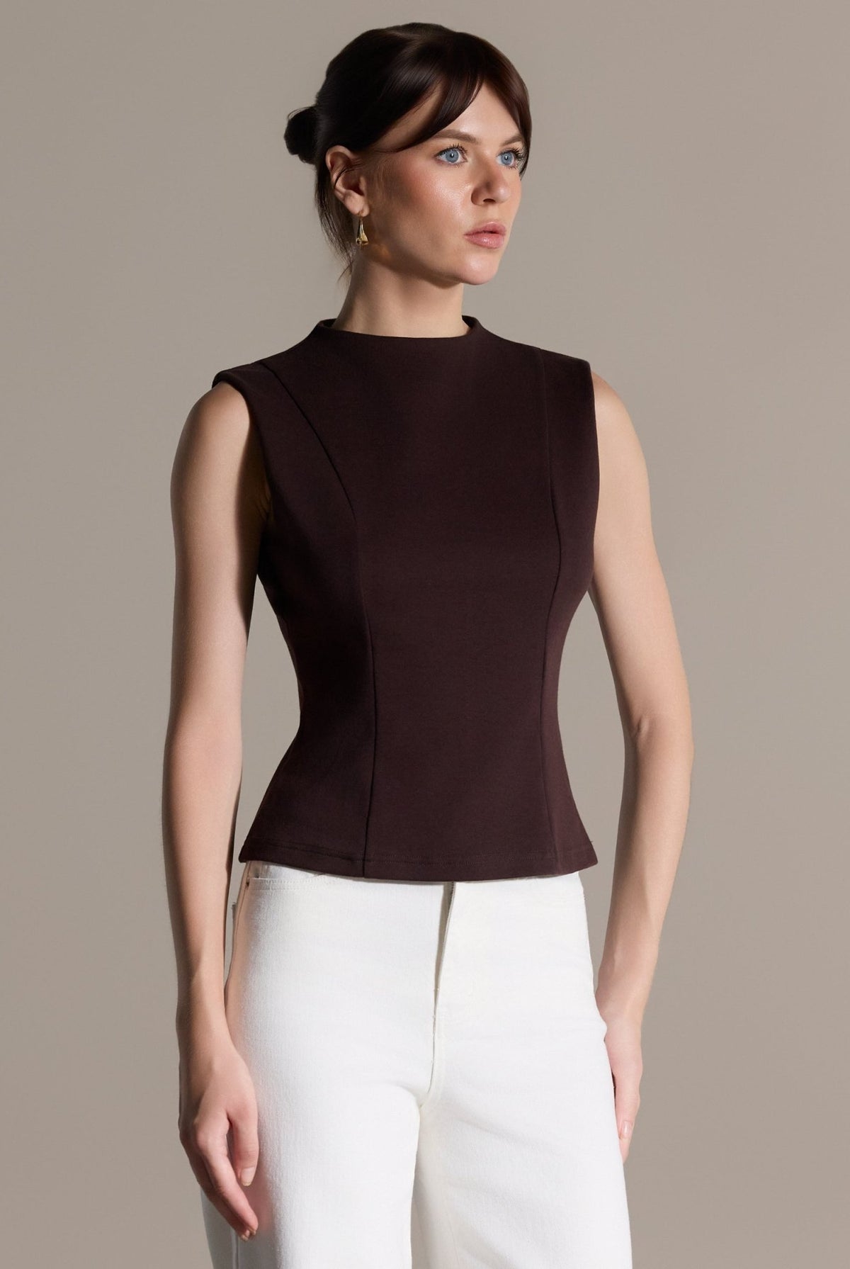 Crew Neck Cotton Top - shopaleena