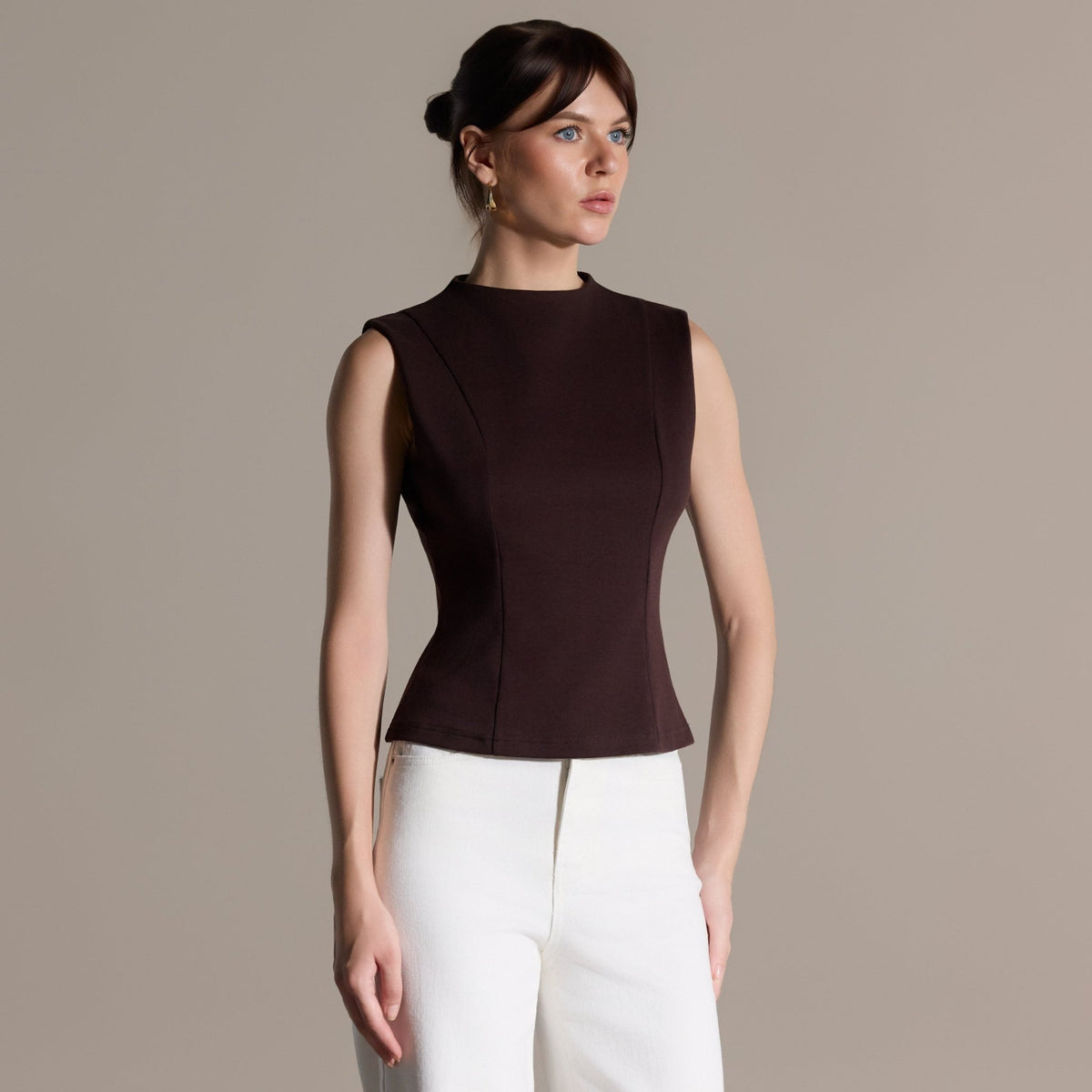 Crew Neck Cotton Top - shopaleena
