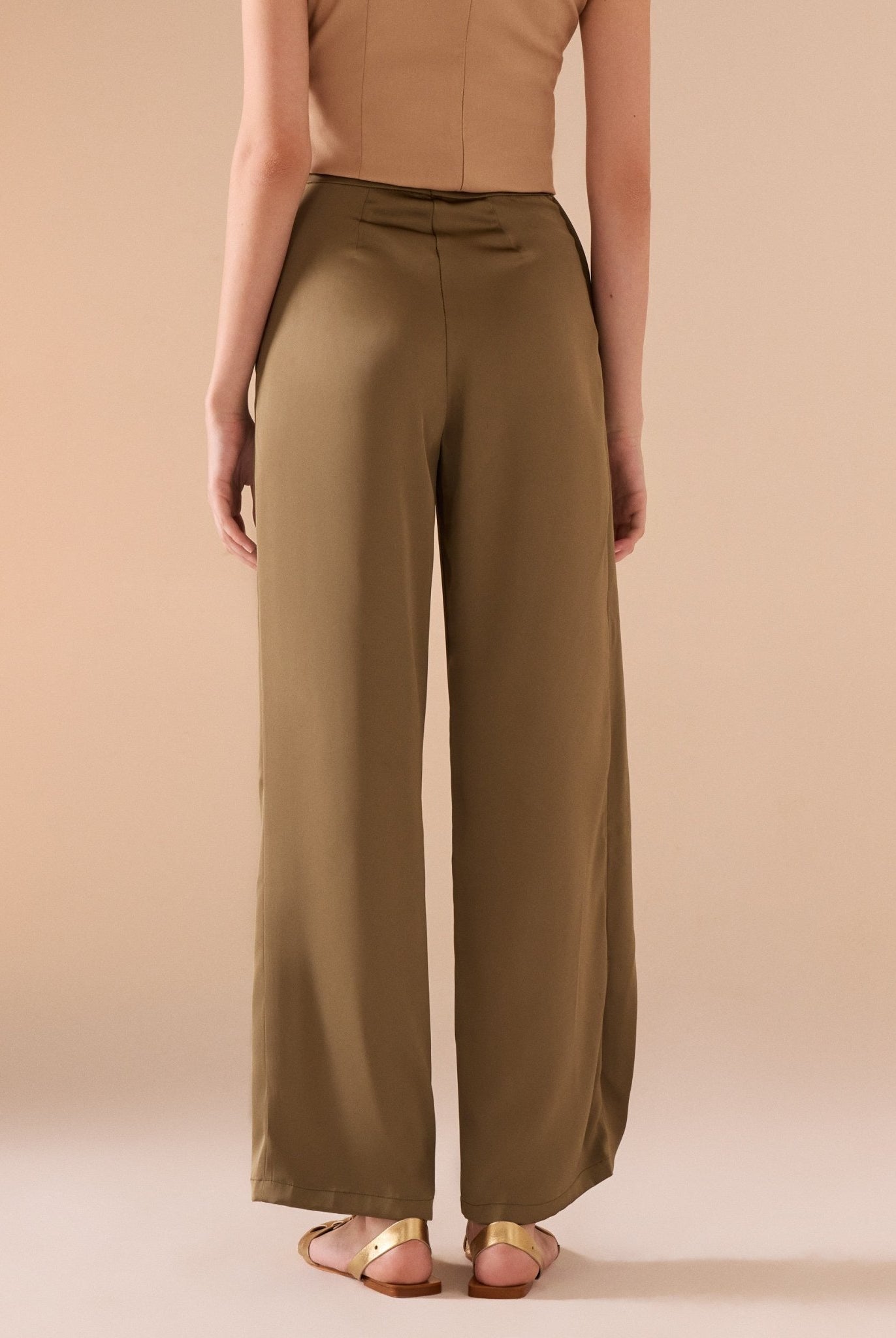 Crossed Hip Wide Leg Pant - shopaleena