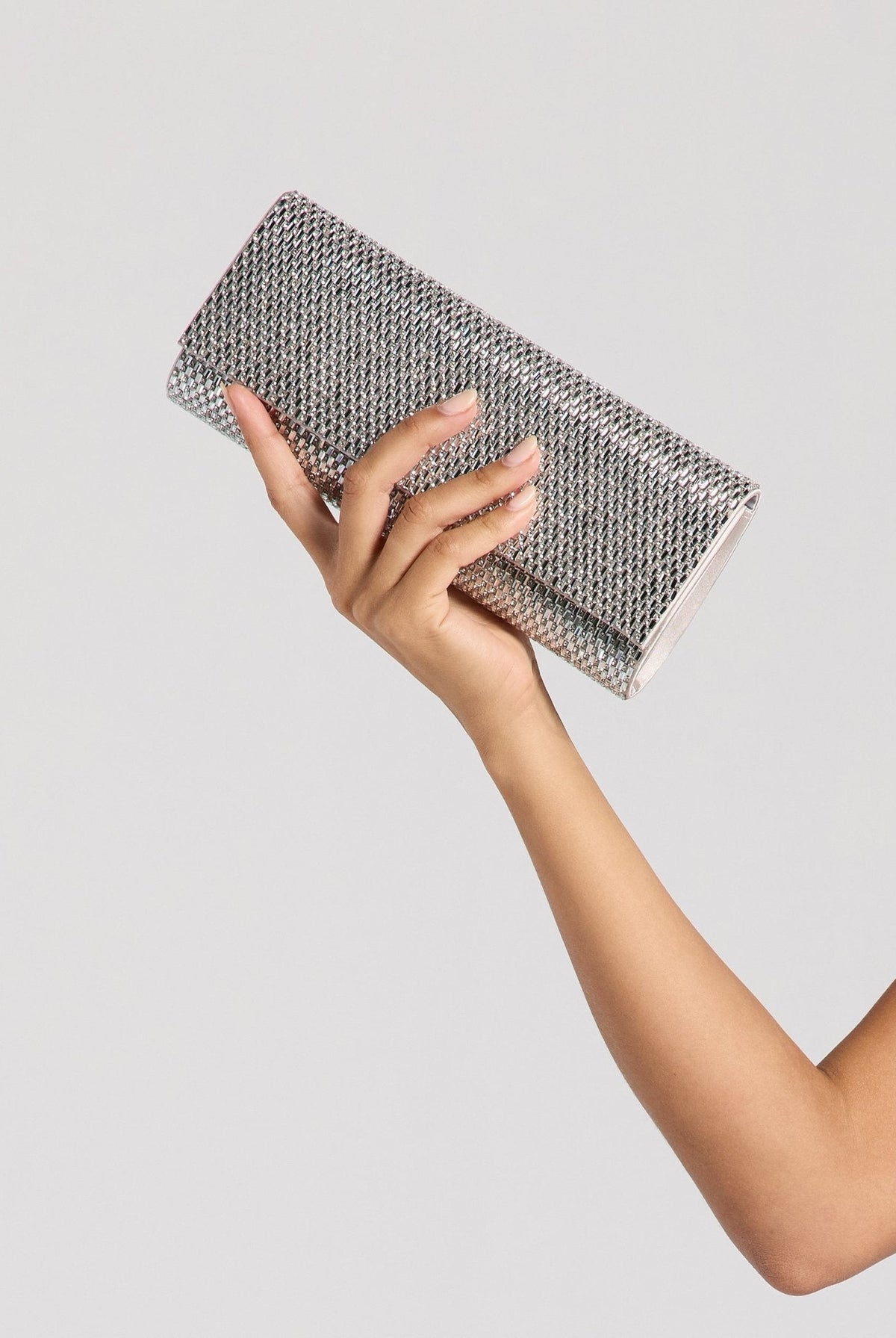 Crystal-Embellished Clutch - shopaleena