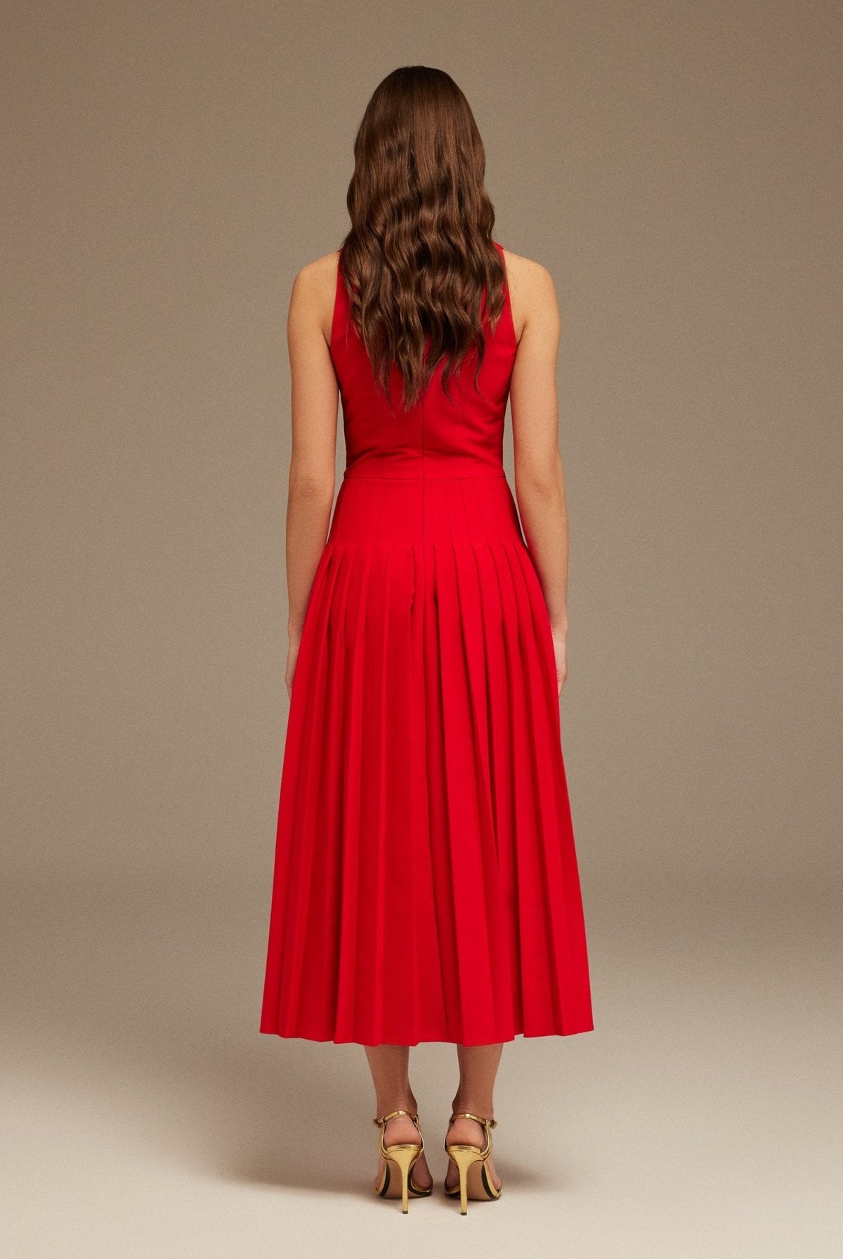 Drape Halter Neck Maxi Dress - shopaleena