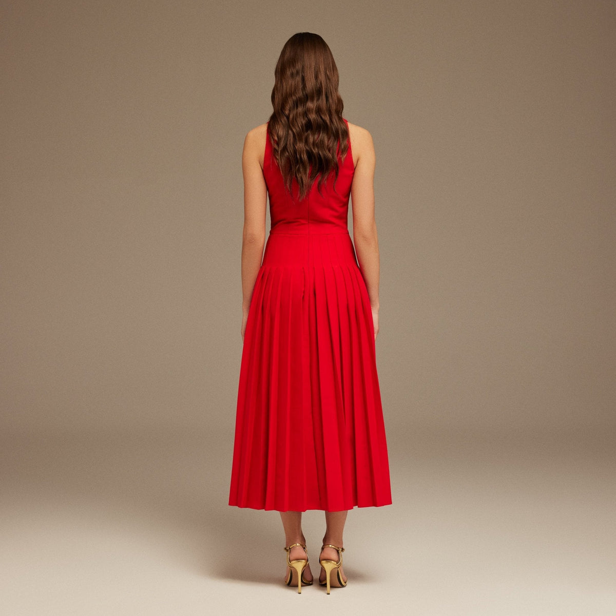 Drape Halter Neck Maxi Dress - shopaleena