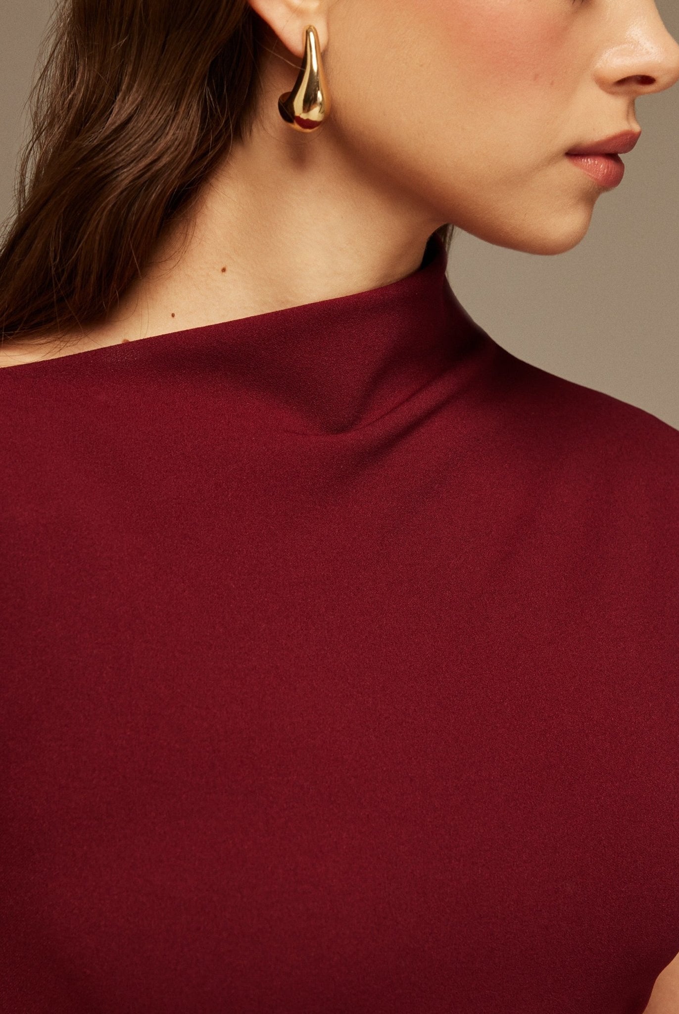 Draped Neck Pleated Skirt Maxi Dress - shopaleena