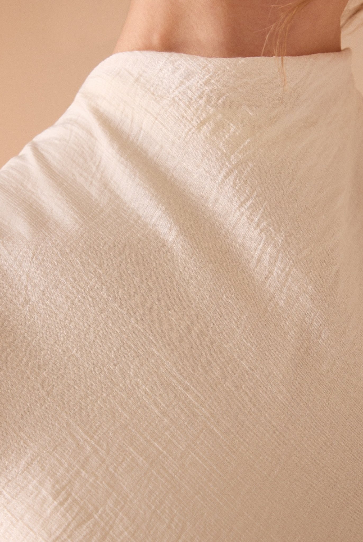 Draped Neckline Crepe Dress - shopaleena