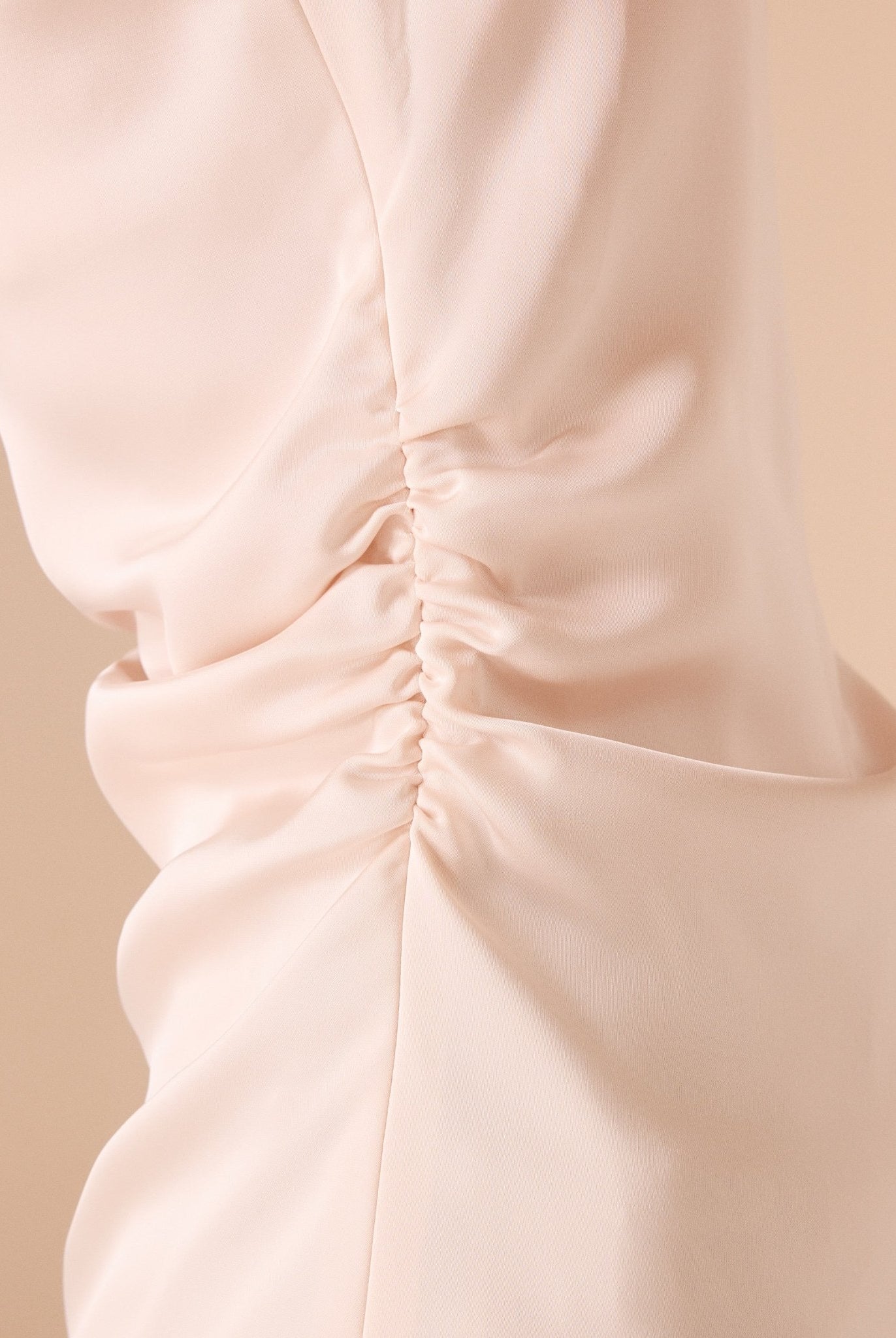 Draped Satin Effect Top - shopaleena