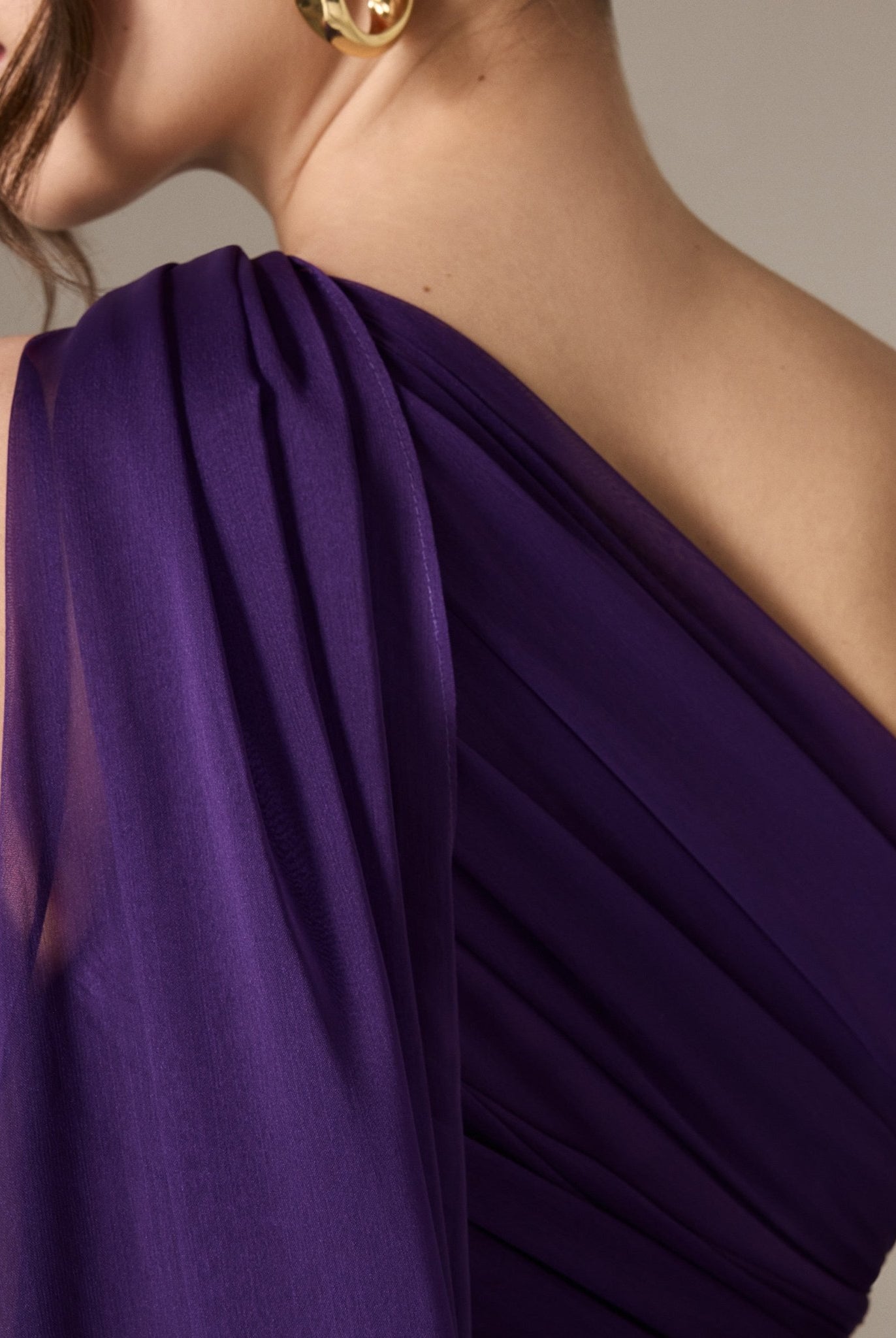 Drapped Long One Shoulder Dress - shopaleena