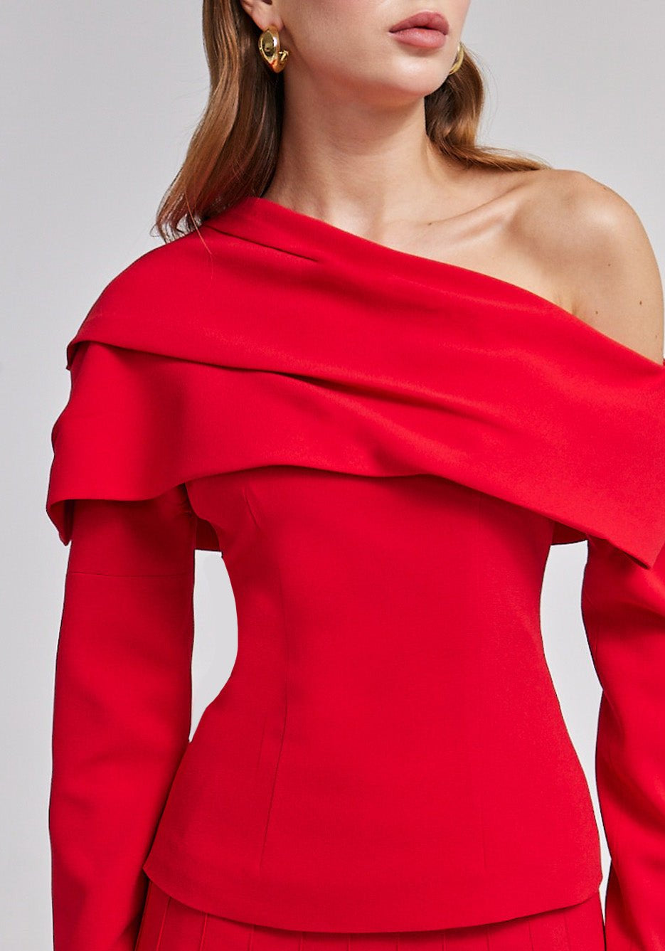 Dropped Shoulder Long Sleeve Top - shopaleena