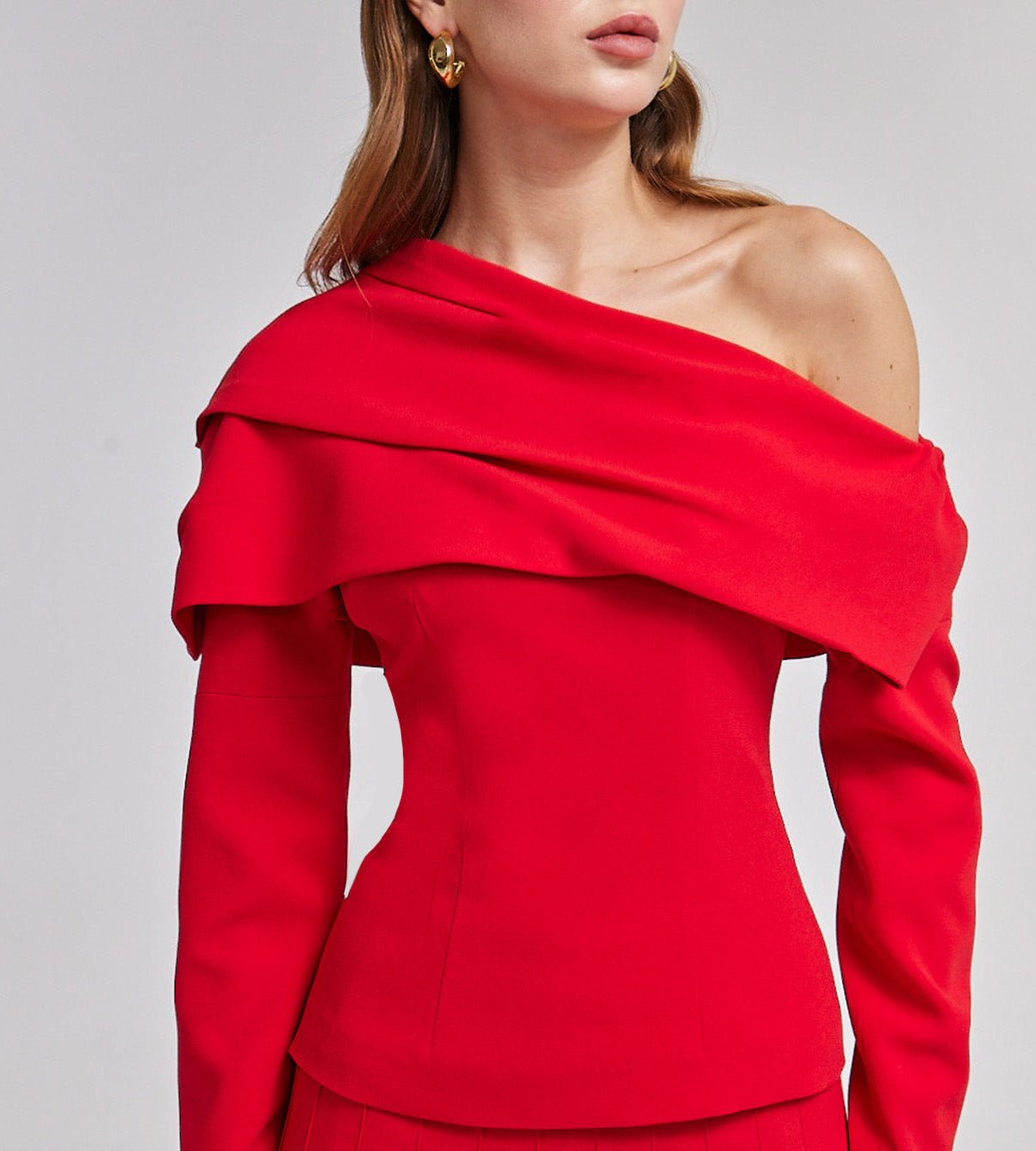 Dropped Shoulder Long Sleeve Top - shopaleena