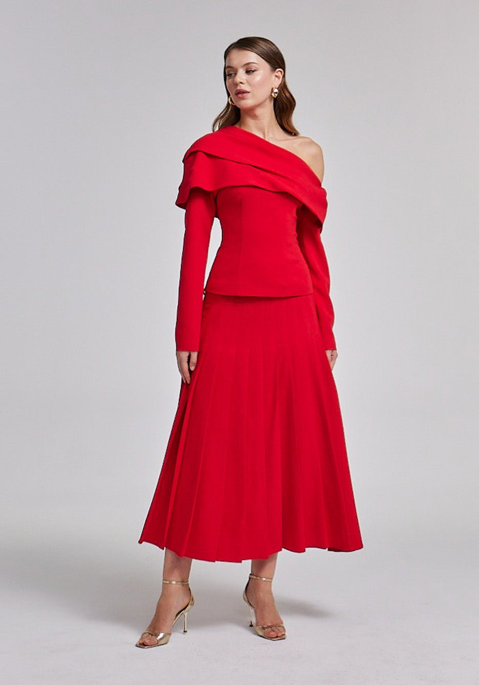 Dropped Shoulder Long Sleeve Top - shopaleena