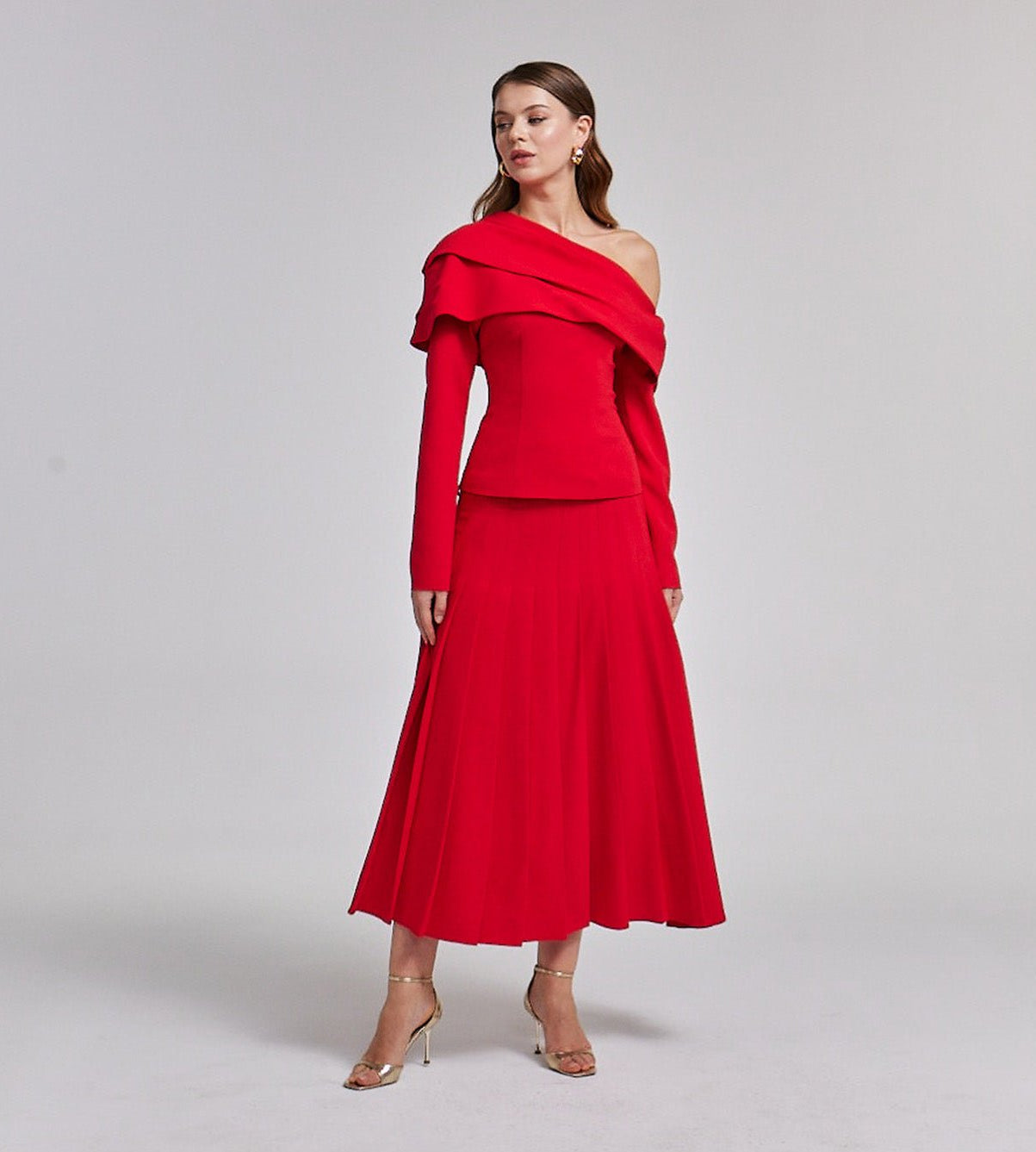 Dropped Shoulder Long Sleeve Top - shopaleena