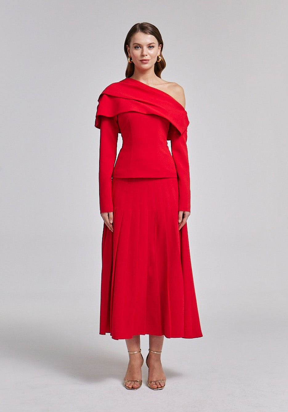 Dropped Shoulder Long Sleeve Top - shopaleena